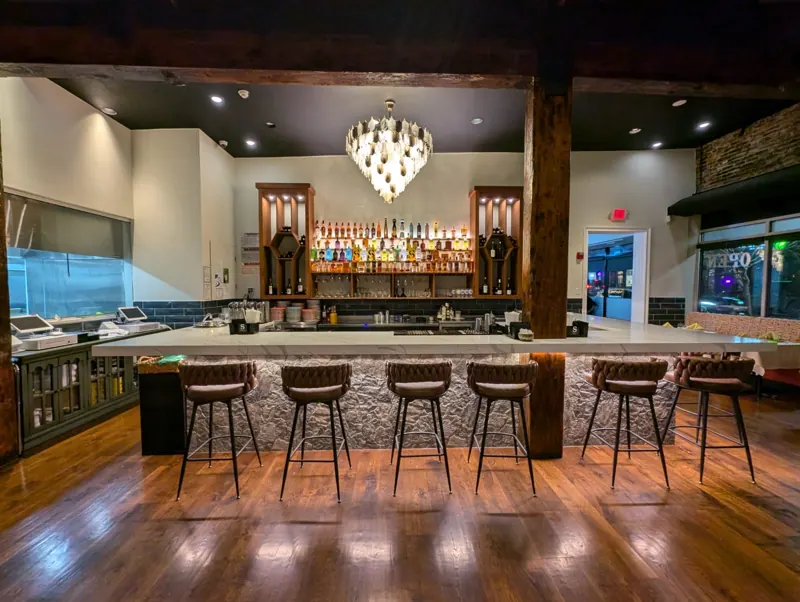 The bar from the front