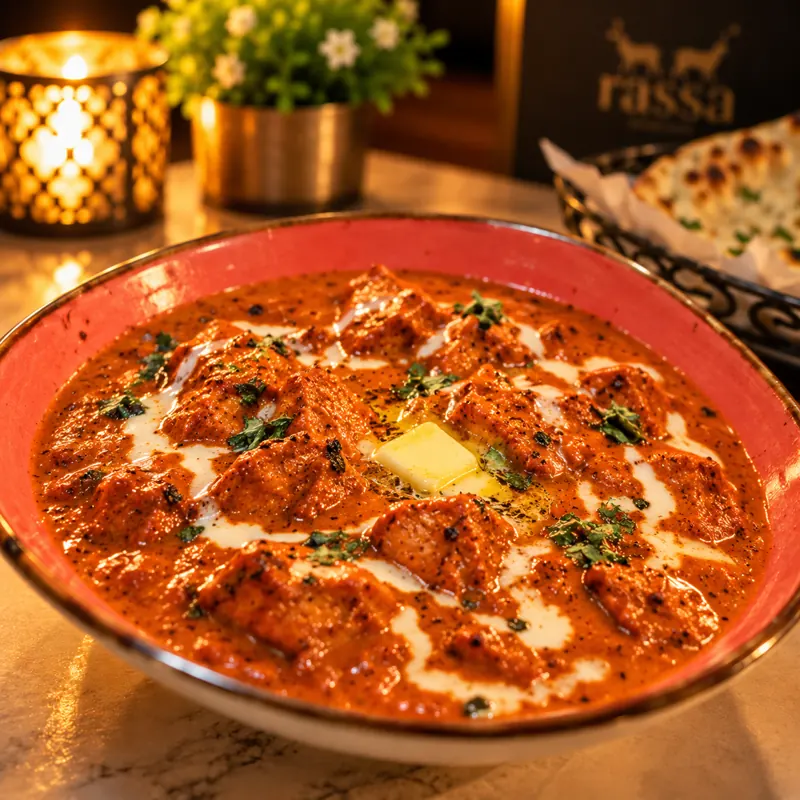 Butter Chicken at Rassa, Waltham