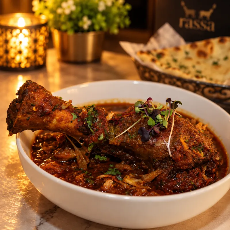 Lamb Shank Rogan Josh at Rassa, Waltham