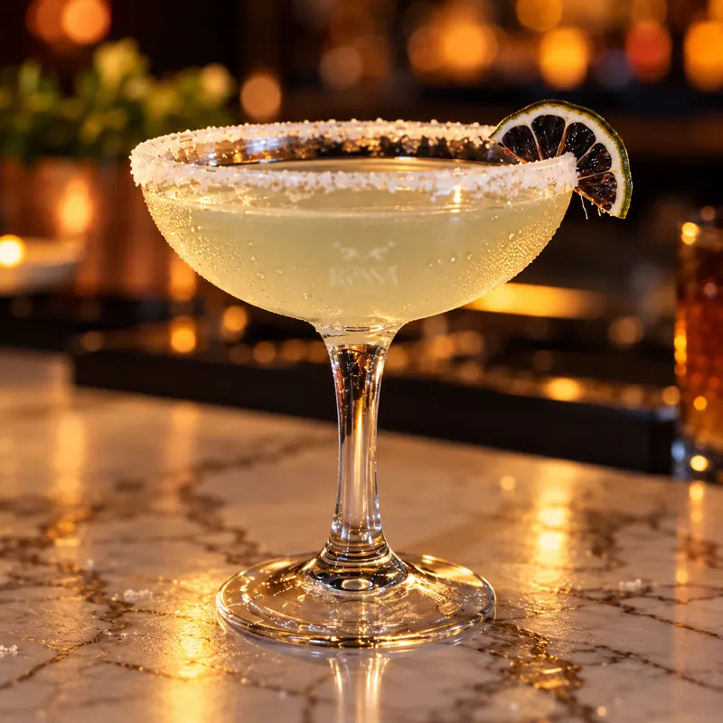 Classic margarita with a salt rim