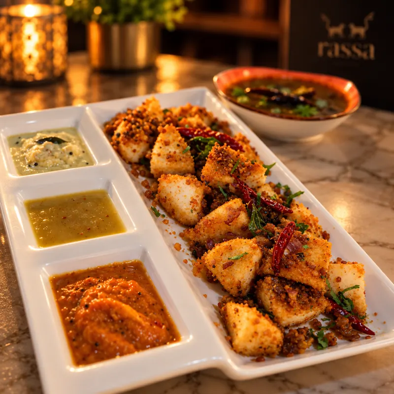 Guntur Podi Idli at Rassa, Waltham