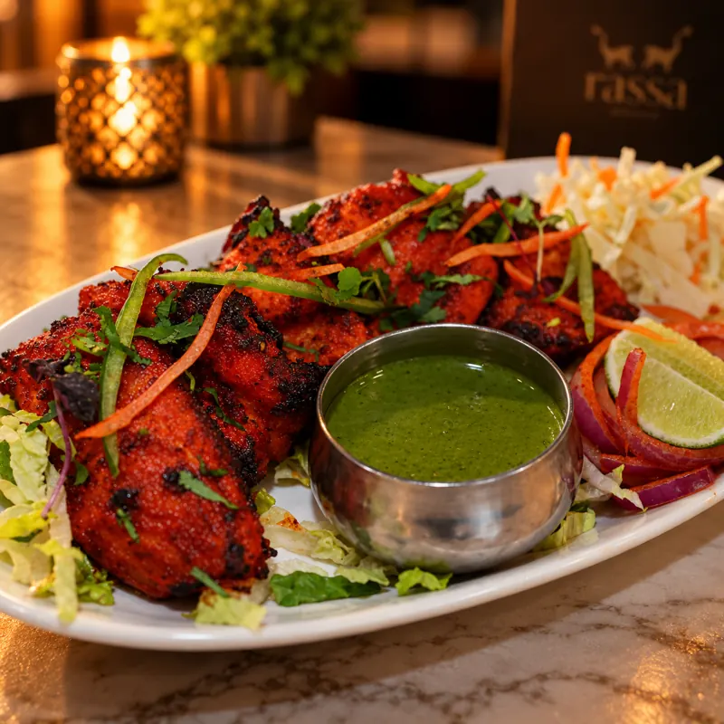 Tandoori Chicken Tikka at Rassa, Waltham